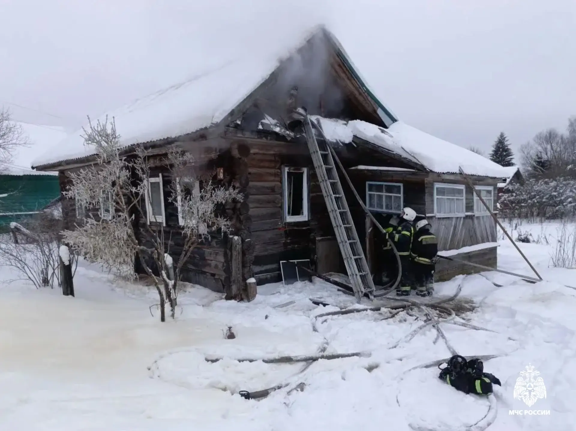 В Удомельском округе произошел пожар из-за кухонной плиты Фото: ГУ МЧС по Тверской области
