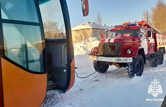 Туристический автобус застрял в Калязине - новости Афанасий